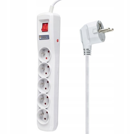 Listwa przeciwprzepięciowa 1,5m 5x230 bezpiecznik