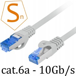Kabel Ethernet RJ45 LAN kat.6A SFTP LSZH 1,5M szar